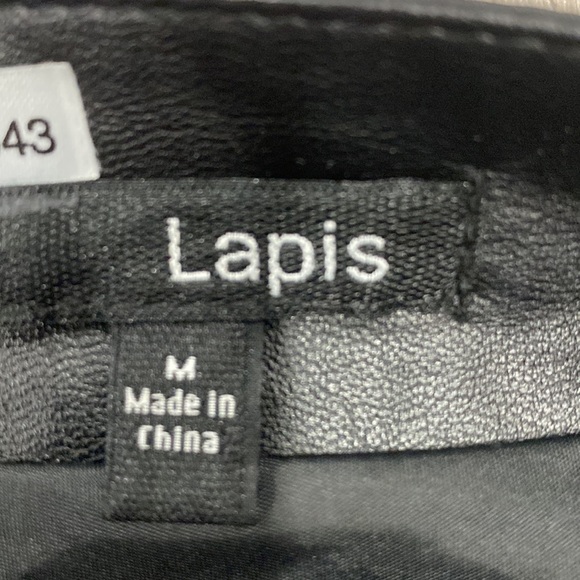 Lapis Faux Leather A-line skirt Size Medium - Picture 3 of 5